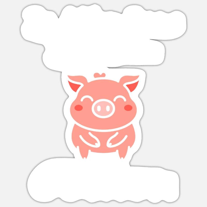 cochon Sticker taille S (10 x 10 cm)