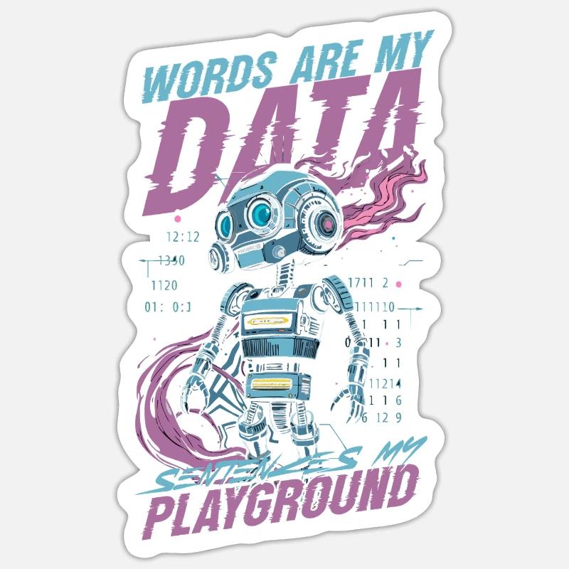 Computational Linguist - Sticker size S (10 x 10 cm) - white matte
