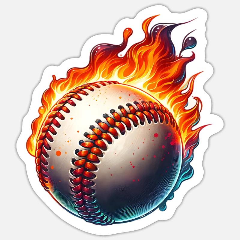 Baseball - Sticker size S (10 x 10 cm) - white matte