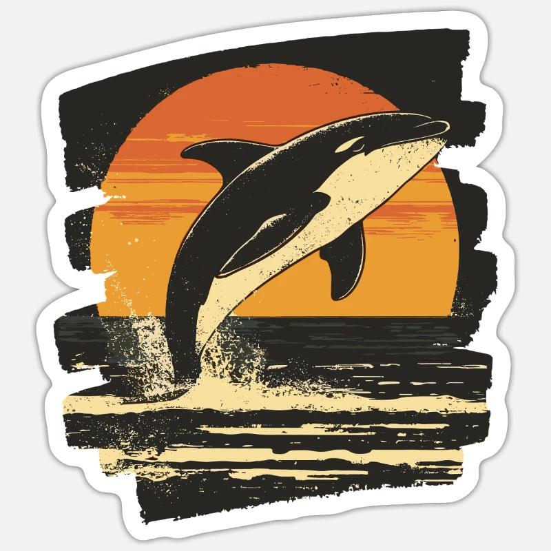 Orca - Sticker Größe S (10 x 10 cm) - Mattweiß