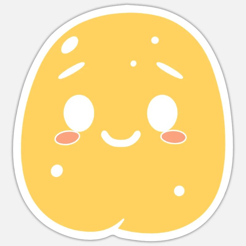 Patate - Sticker taille S (10 x 10 cm) - blanc mat