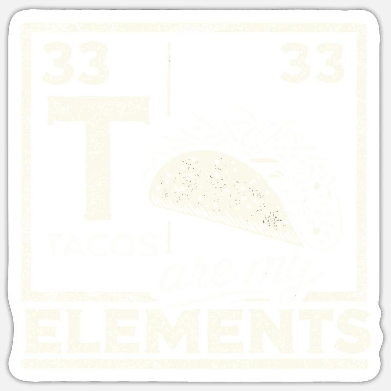 Tacos sind meine Elemente Sticker Größe S (10 x 10 cm)