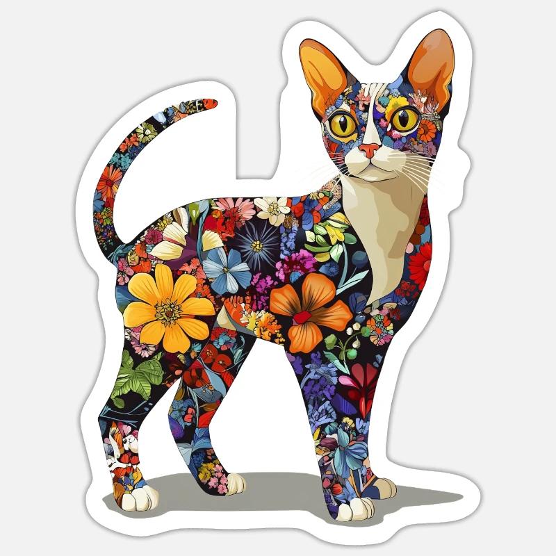 Devon Rex Sticker Größe S (10 x 10 cm)