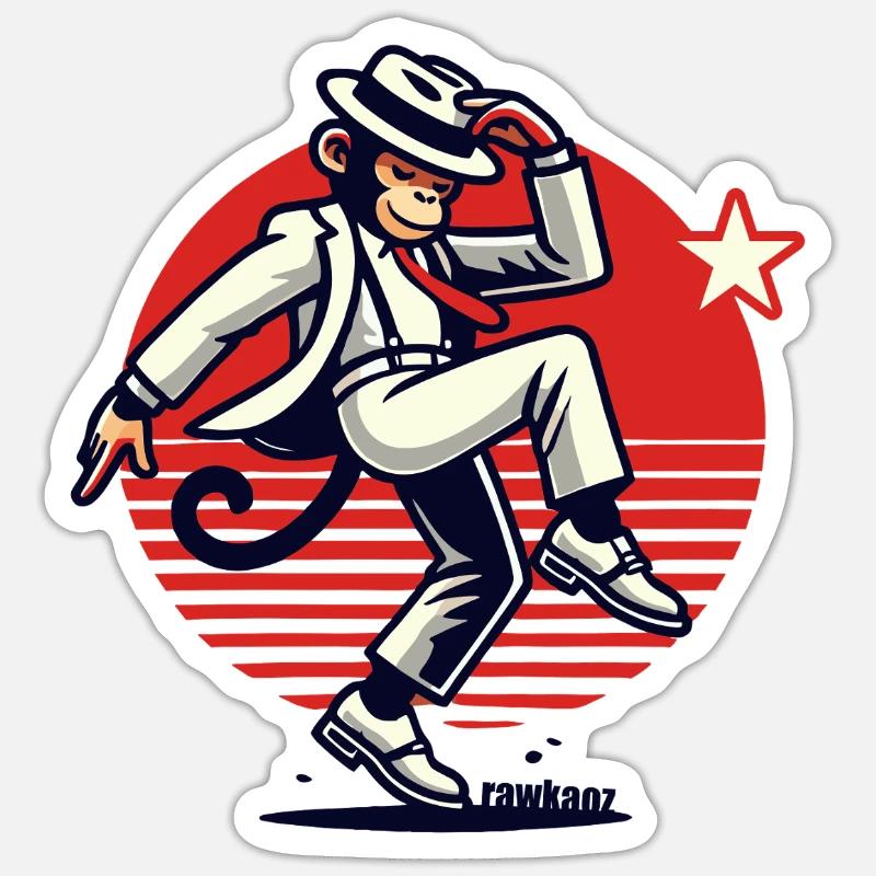 Moonwalk Monkey Monkey Dance Monkey Sticker size S (10 x 10 cm)