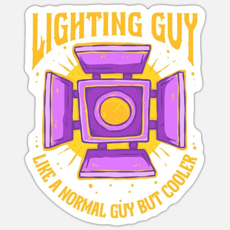 Lighting Technician Lighting Technician Lighting Guy Sticker size S (10 x 10 cm)