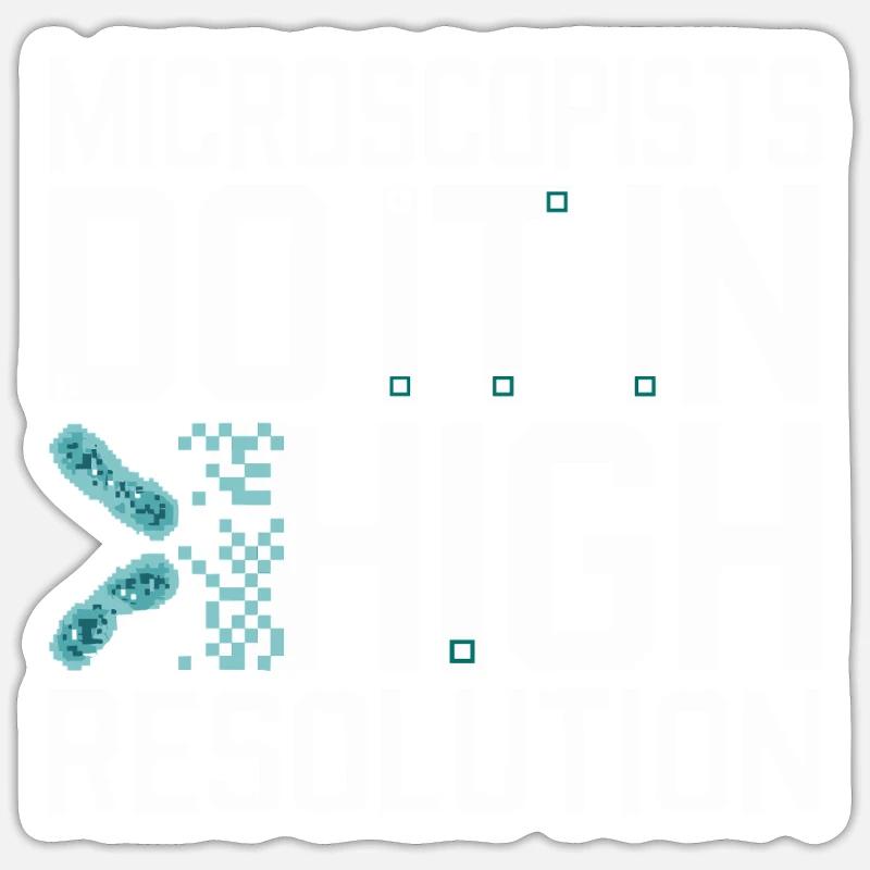 Passionné de microscope Technicien de laboratoire Science Sticker taille S (10 x 10 cm)