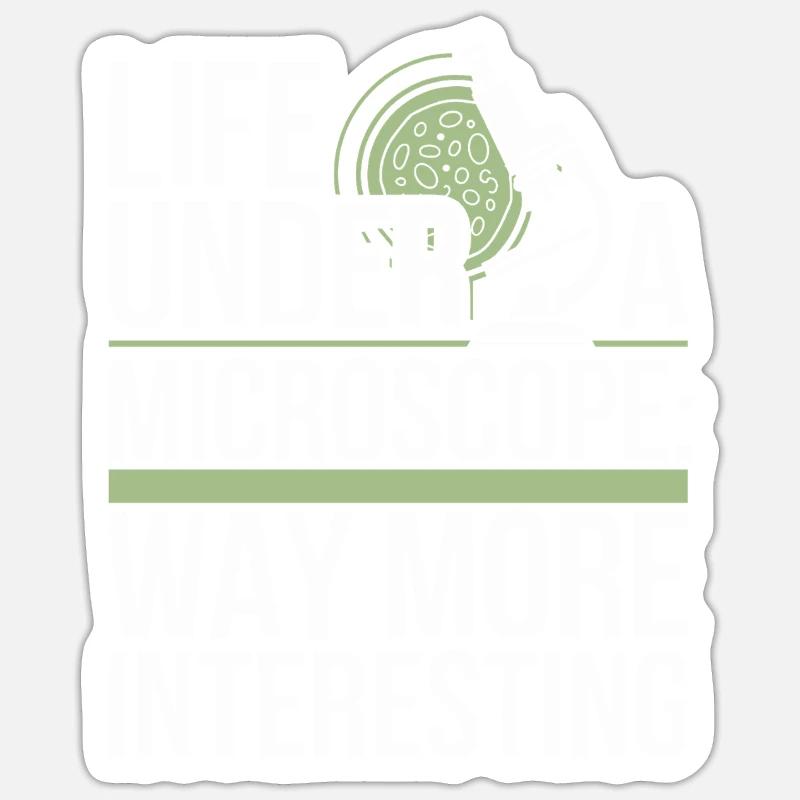 Passionné de microscope Technicien de laboratoire Science Sticker taille S (10 x 10 cm)