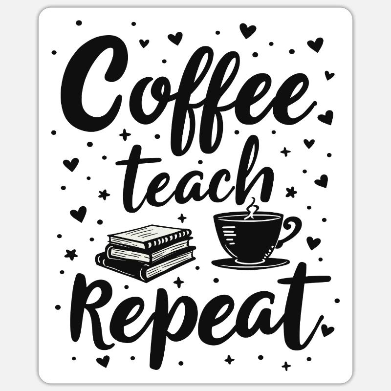 CoffeeTeach Repeat – Formation des formateurs d’enseignants Sticker taille S (10 x 10 cm)