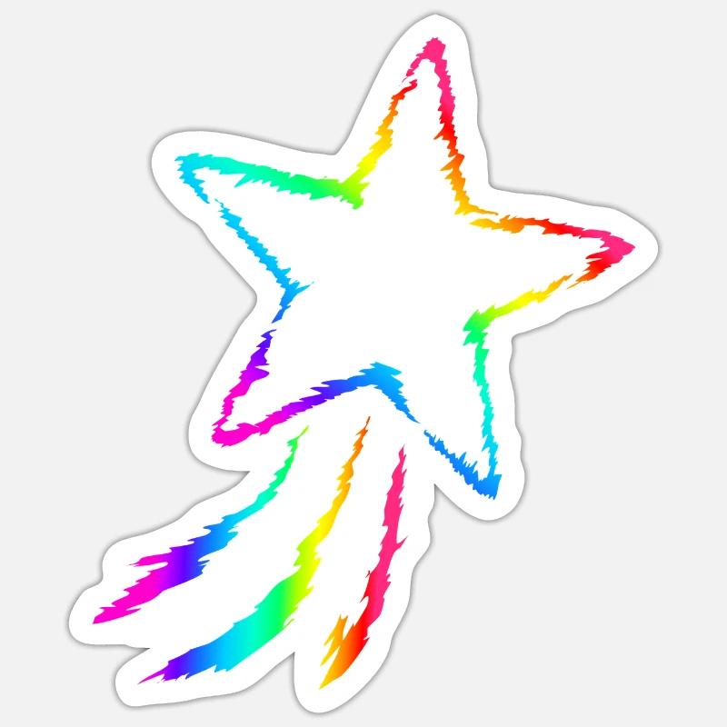 Shooting star - Sticker size S (10 x 10 cm) - white matte