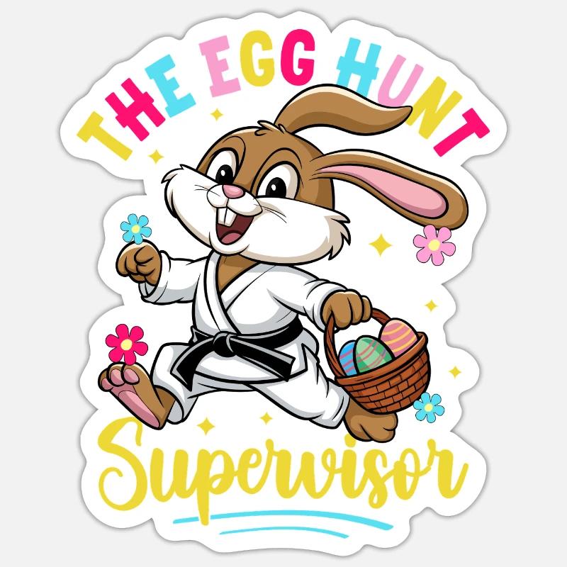 The Egg Hunt Supervisor Sticker size S (10 x 10 cm)