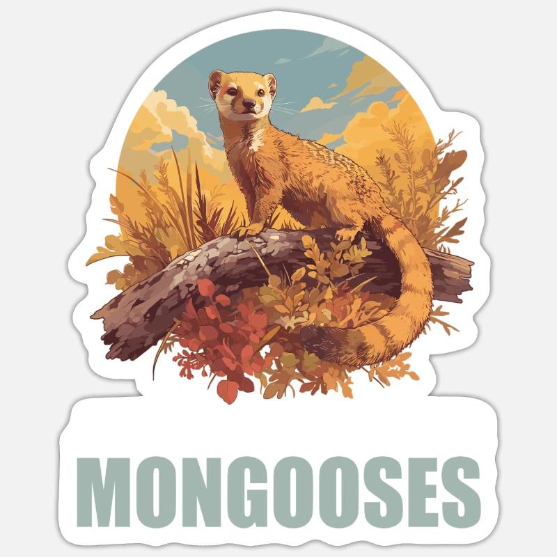 Mongoose's Mongoose - Sticker size S (10 x 10 cm) - white matte