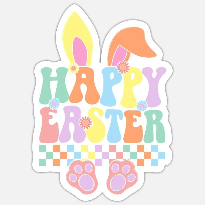 Happy Easter - Sticker size S (10 x 10 cm) - white matte