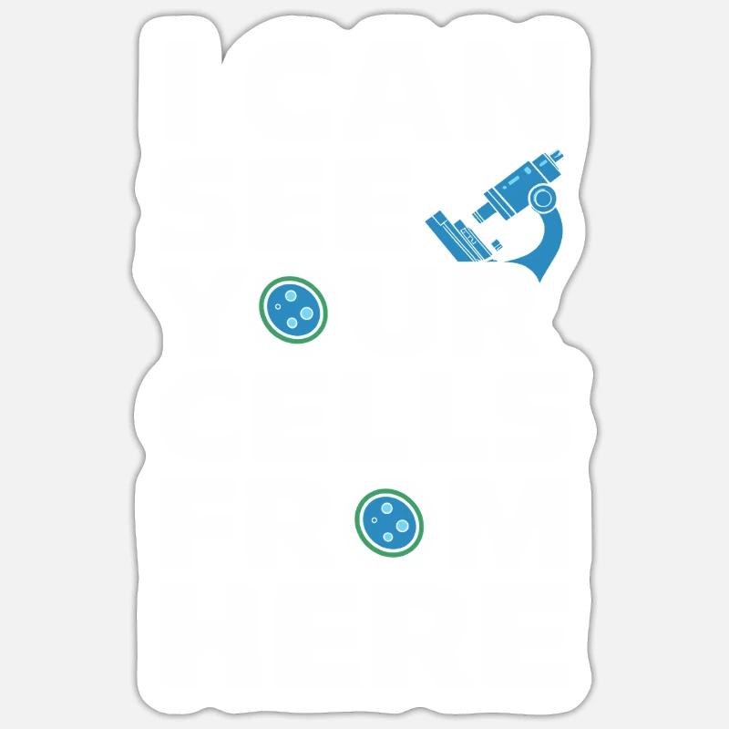 Microscope Enthusiast Lab Technician Science Sticker Größe S (10 x 10 cm)