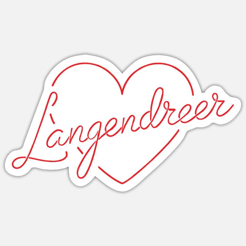 Love Langendeer - Sticker size S (10 x 10 cm) - white matte