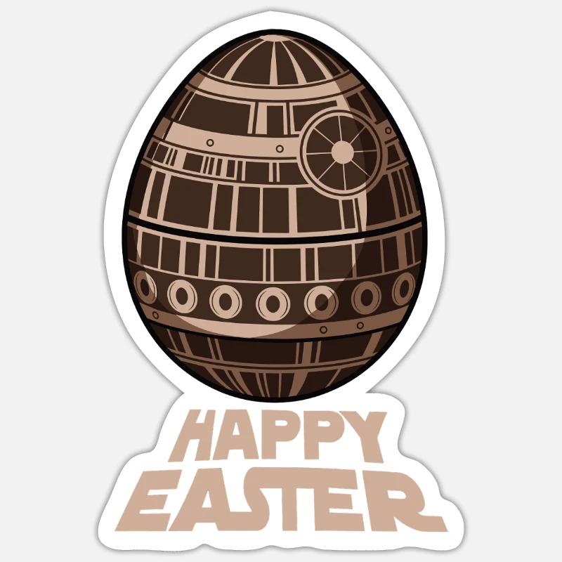 Happy Easter Space Design - Sticker size S (10 x 10 cm) - white matte