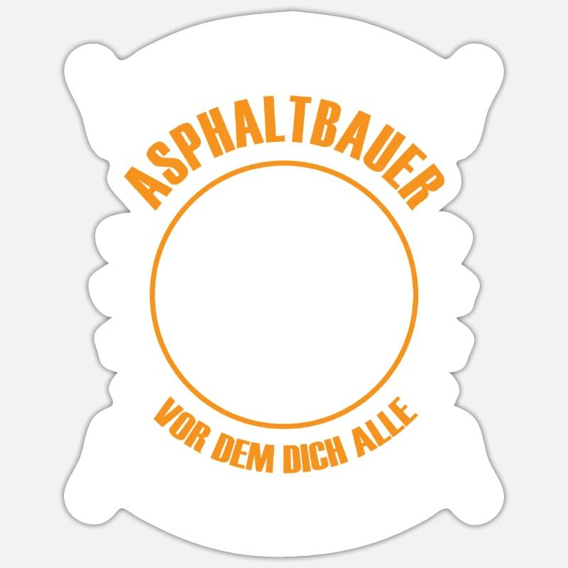 Je suis ce constructeur d’asphalte construction routière Sticker taille S (10 x 10 cm)