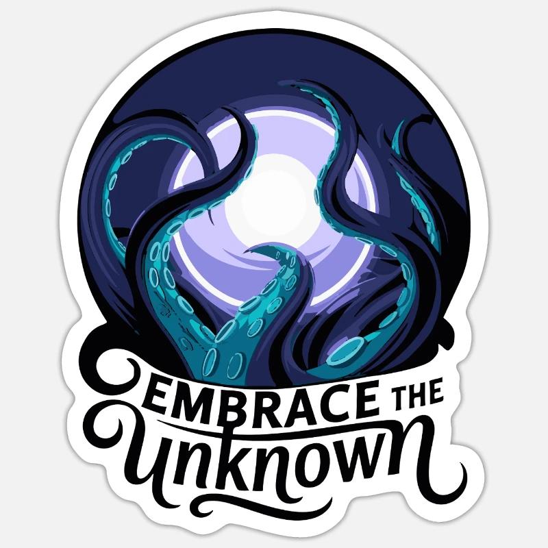 EMBRACE THE UNKNOWN - Sticker size S (10 x 10 cm) - white matte