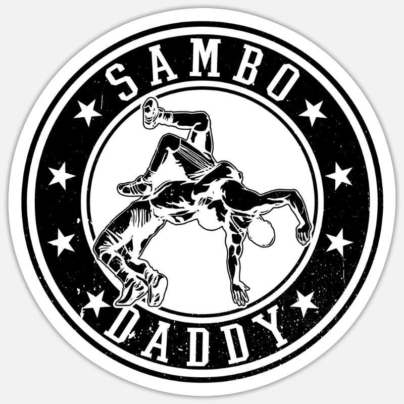 Sambo Daddy Sambo Fighter Daddy Sticker taille S (10 x 10 cm)