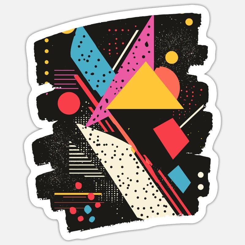 80s - Sticker size S (10 x 10 cm) - white matte
