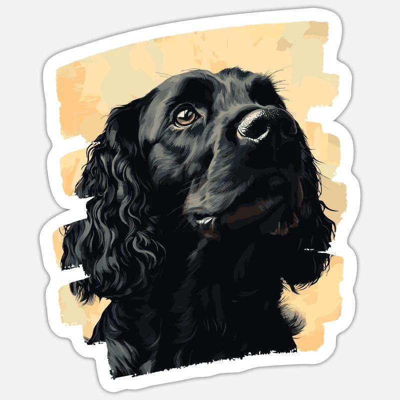 Cocker Spaniel - Sticker taille S (10 x 10 cm) - blanc mat