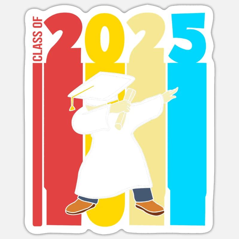 Classe de 2025 - Sticker taille S (10 x 10 cm) - blanc mat