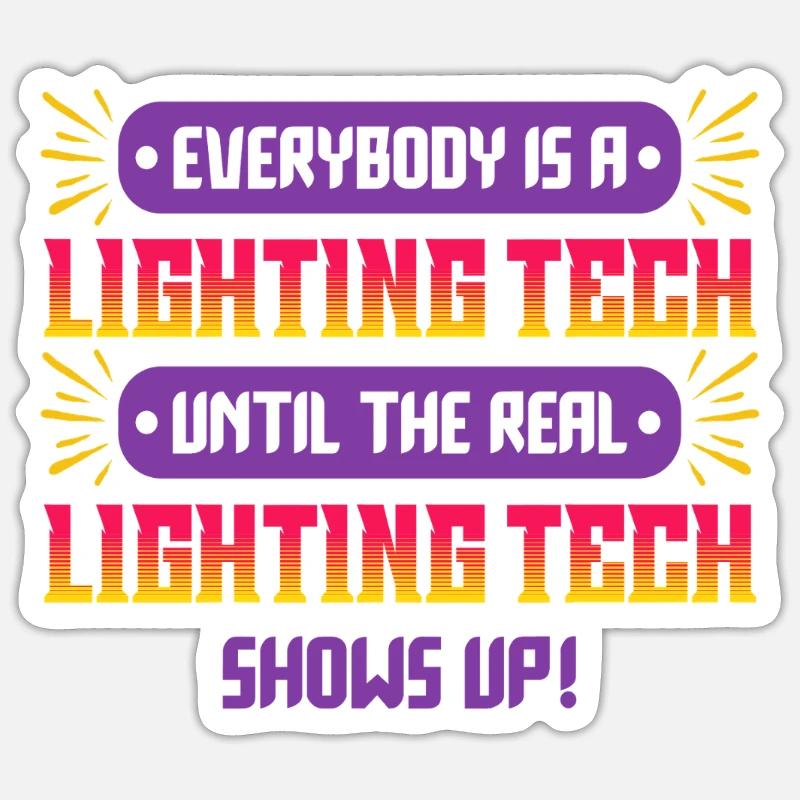 Lighting Technician Lighting Technician Sticker size S (10 x 10 cm)