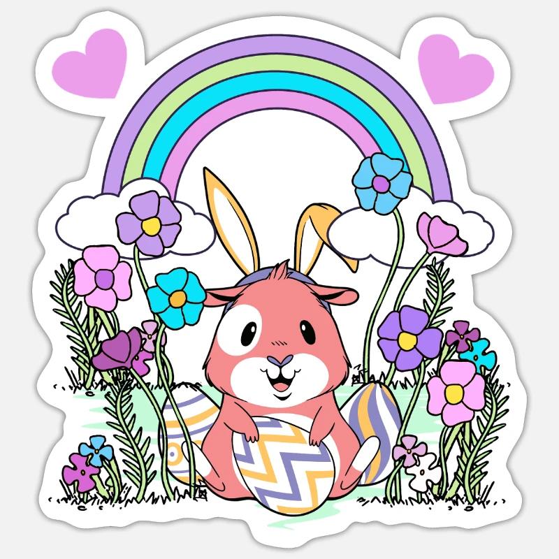 Easter - Sticker size S (10 x 10 cm) - white matte