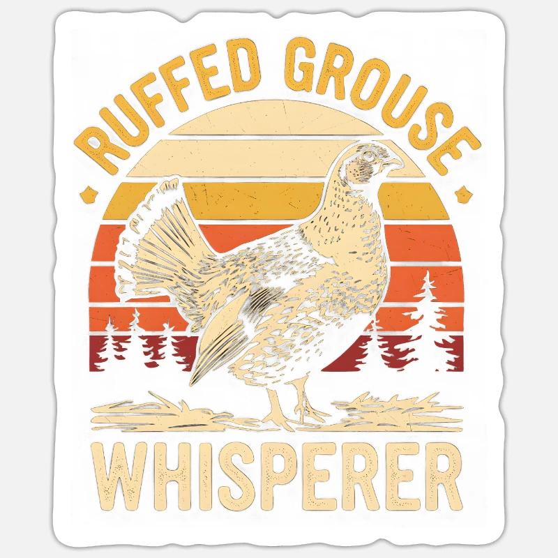 Auerhahn - Sticker Größe S (10 x 10 cm) - Mattweiß