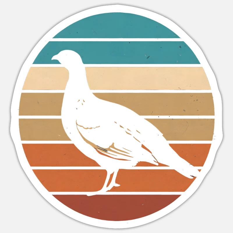 Auerhahn - Sticker Größe S (10 x 10 cm) - Mattweiß