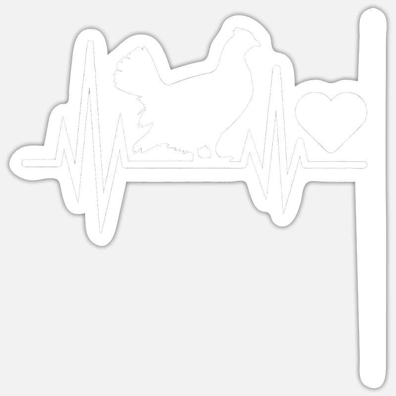 Auerhahn - Sticker Größe S (10 x 10 cm) - Mattweiß
