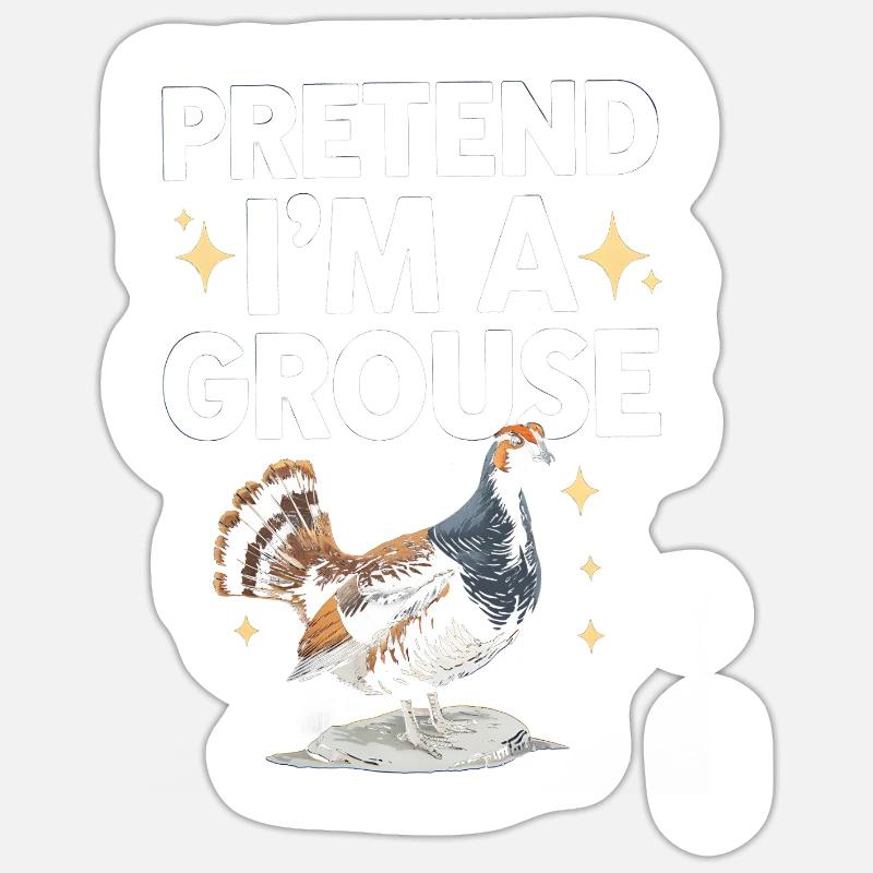 Auerhahn - Sticker Größe S (10 x 10 cm) - Mattweiß