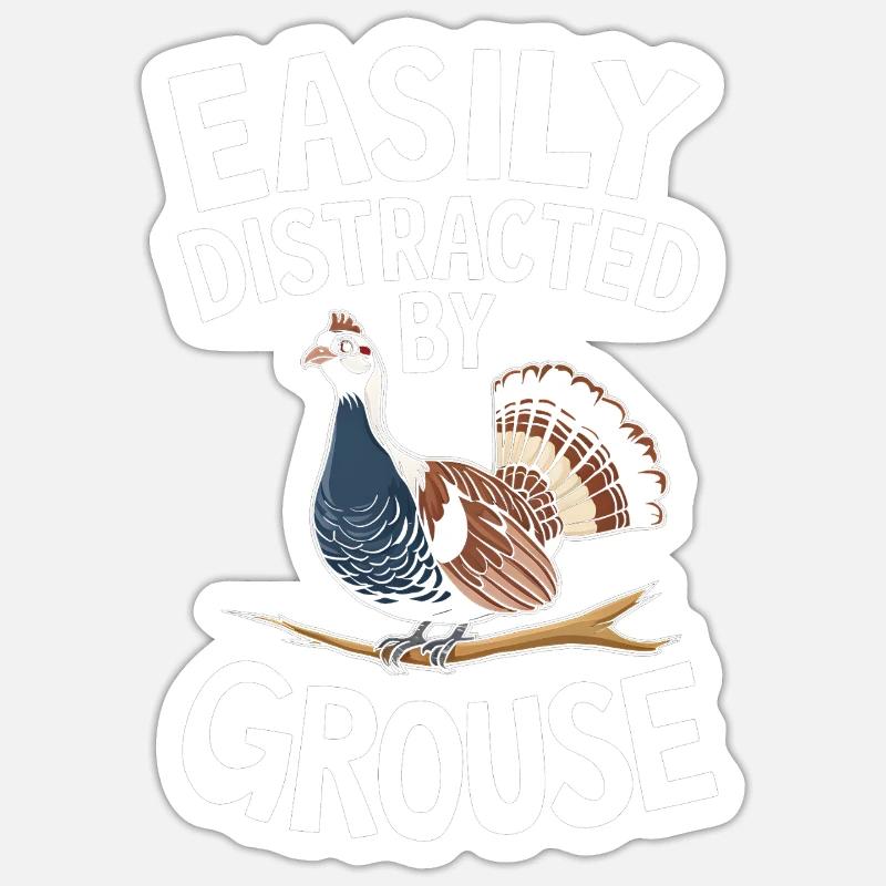 Auerhahn - Sticker Größe S (10 x 10 cm) - Mattweiß
