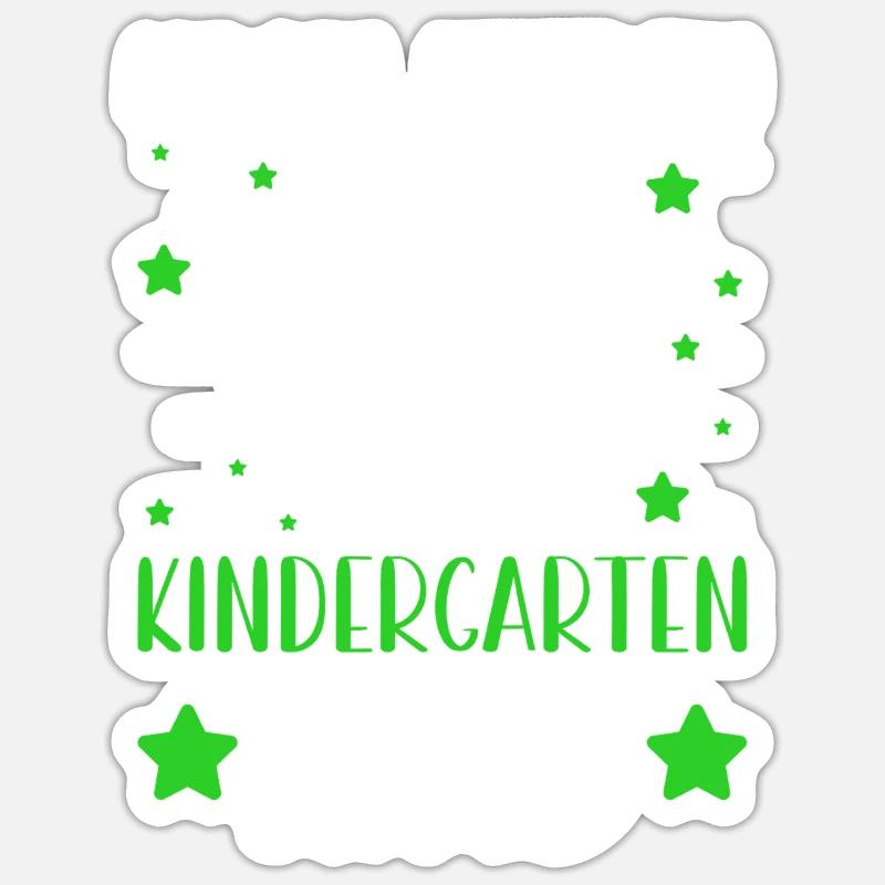 Kinder Kindergartenkind Regenbogen Mädchen - Sticker Größe S (10 x 10 cm) - Mattweiß