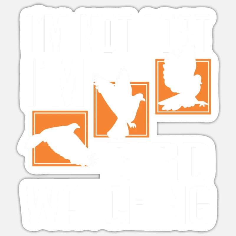 Bird Watching Cute Bird Lover - Sticker Größe S (10 x 10 cm) - Mattweiß