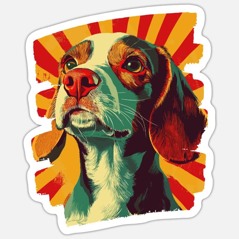 Beagle Sticker Größe S (10 x 10 cm)