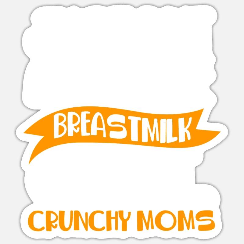 Crunchy Mama - Sticker Größe S (10 x 10 cm) - Mattweiß
