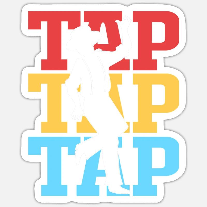Stepptanz - Sticker Größe S (10 x 10 cm) - Mattweiß