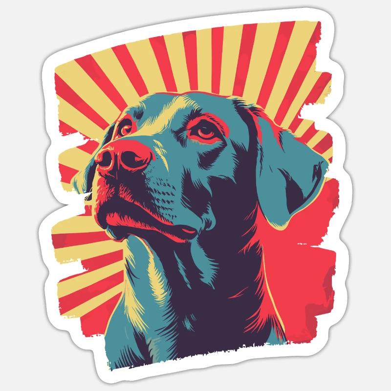 Labrador Sticker taille S (10 x 10 cm)