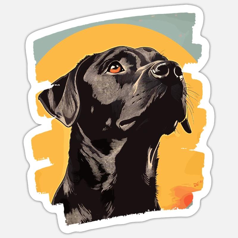 Labrador Sticker taille S (10 x 10 cm)