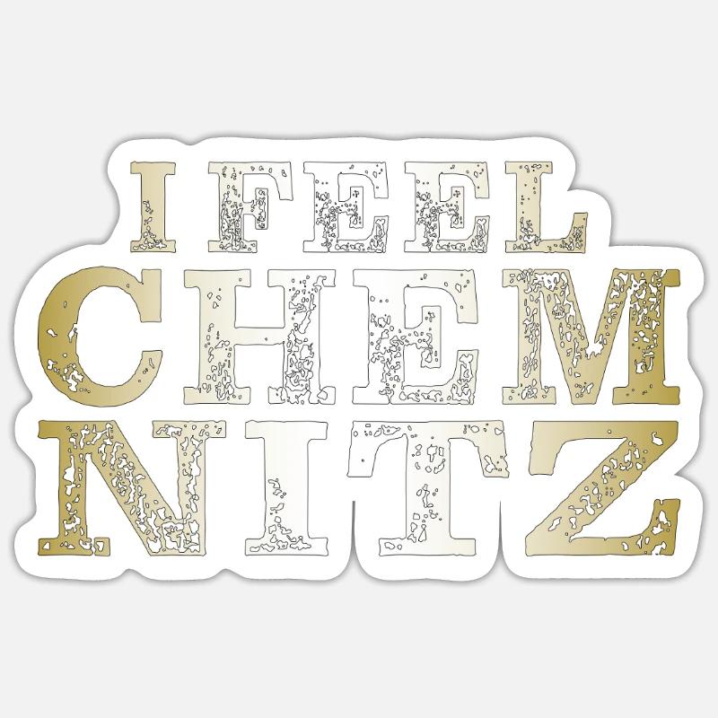 I FEEL CHEMNITZ - Sticker size S (10 x 10 cm) - white matte