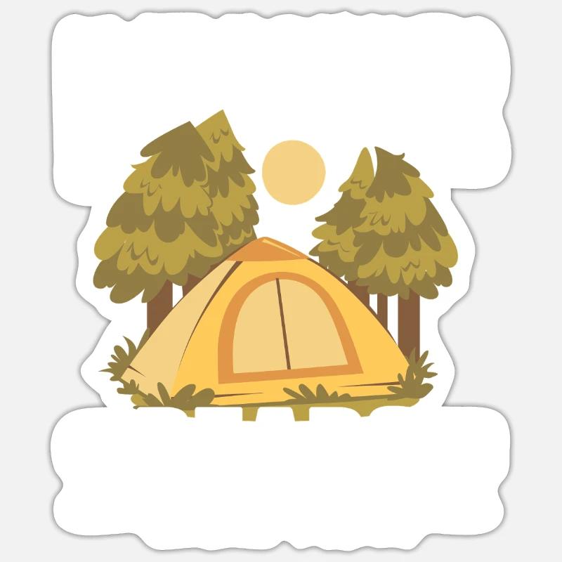 Camping Campfire Camper Sticker Größe S (10 x 10 cm)