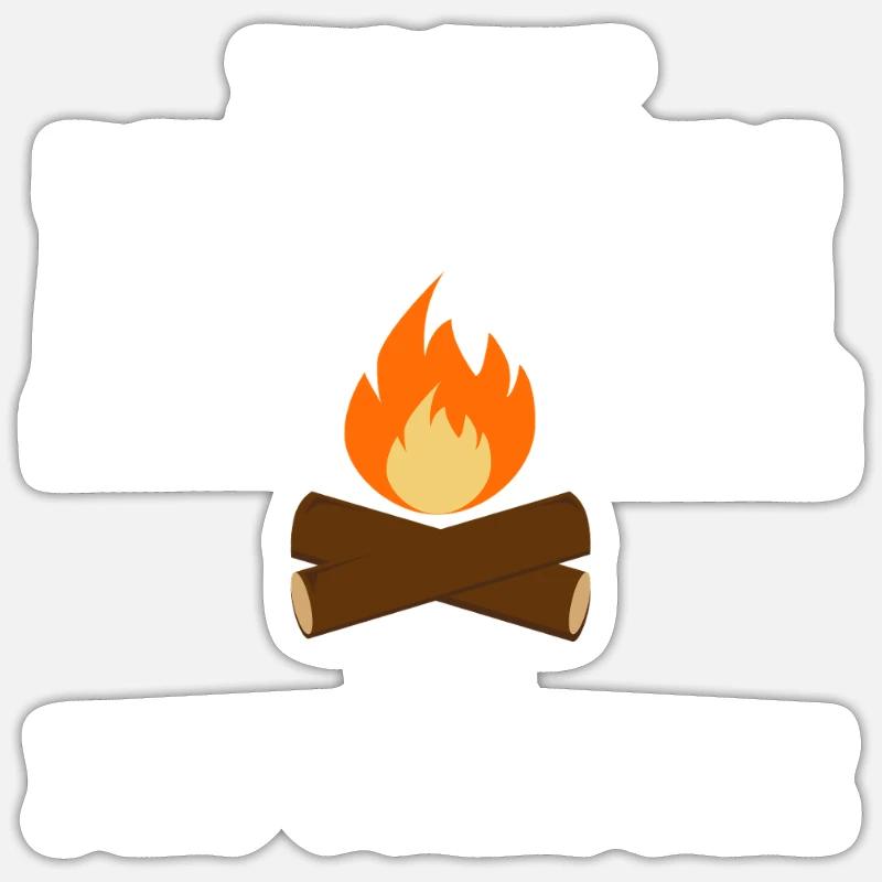 Camping Campfire Camper Sticker Größe S (10 x 10 cm)