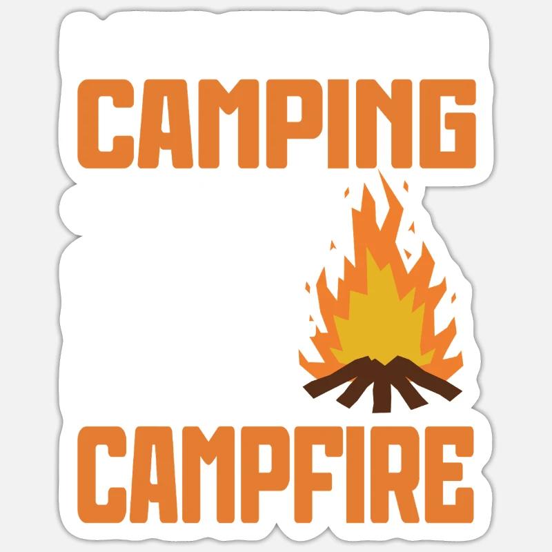 Camping Campfire Camper Sticker Größe S (10 x 10 cm)
