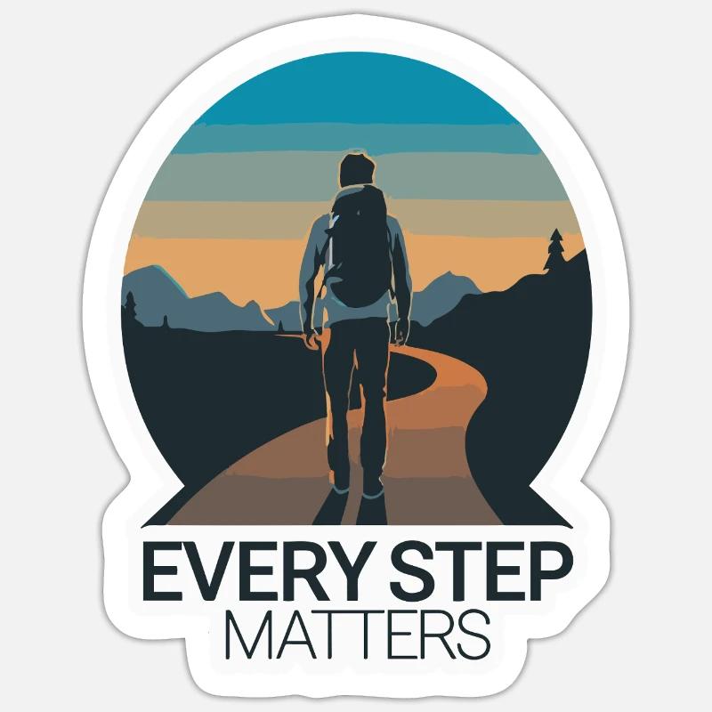JOURNEY, EVERY STEP MATTERS Sticker size S (10 x 10 cm)