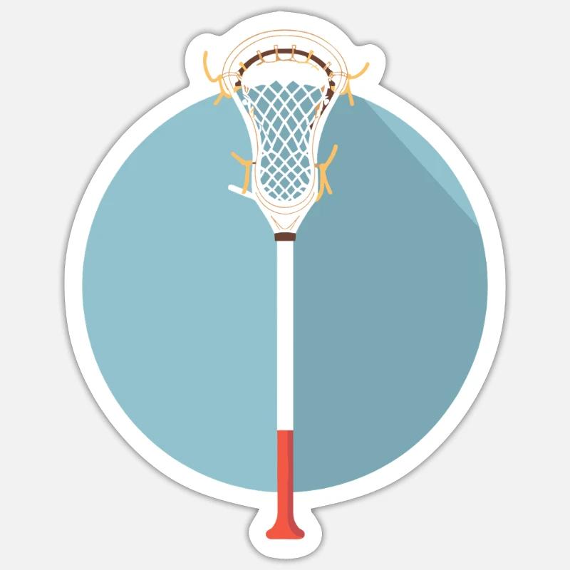 Graphique du bâton de crosse - Sticker taille S (10 x 10 cm) - blanc mat
