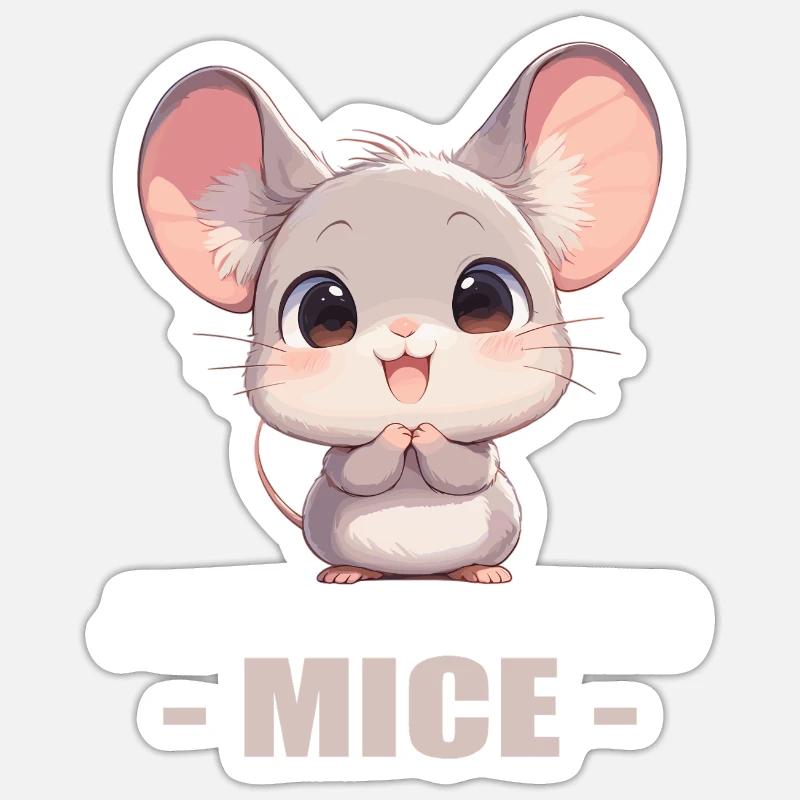 Mice Mouse - Sticker size S (10 x 10 cm) - white matte
