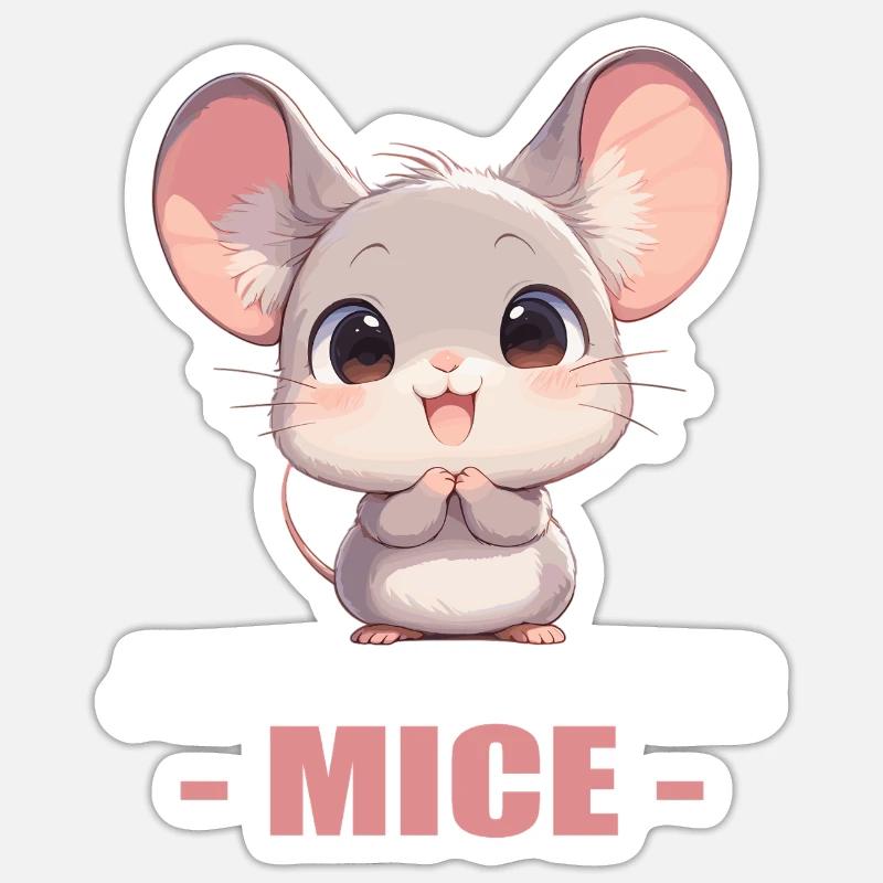 Mice Mouse - Sticker size S (10 x 10 cm) - white matte