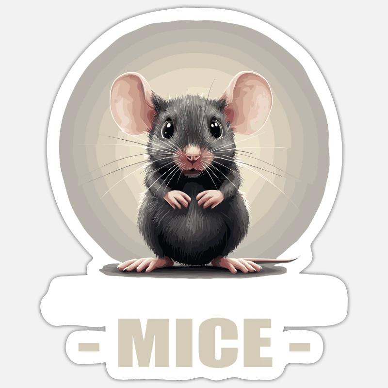 Mice Mouse - Sticker size S (10 x 10 cm) - white matte