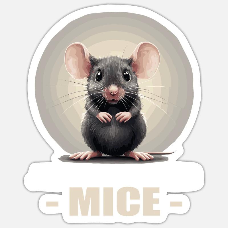 Mice Mouse - Sticker size S (10 x 10 cm) - white matte