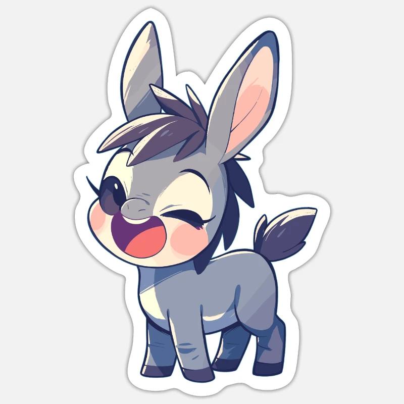 Mules Mule - Sticker size S (10 x 10 cm) - white matte